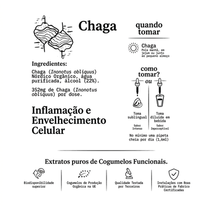 Extrato Puro de Chaga Orgânico